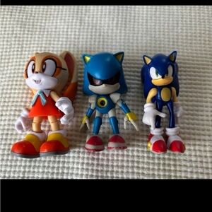 Sonic the Hedgehog Metal Sonic & Cream lot of 3